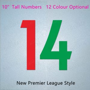 New Premier League Style User-Defined Iron On Football Number PU Numbers Single