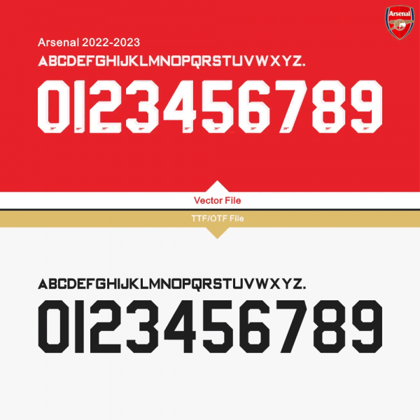 Arsenal 2022-23 Font