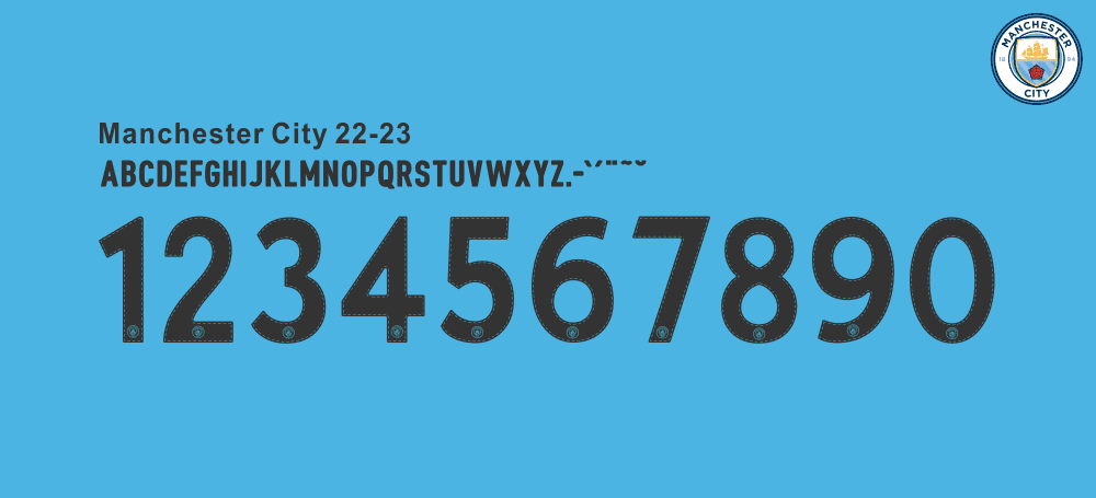 Manchester City 22-23 font