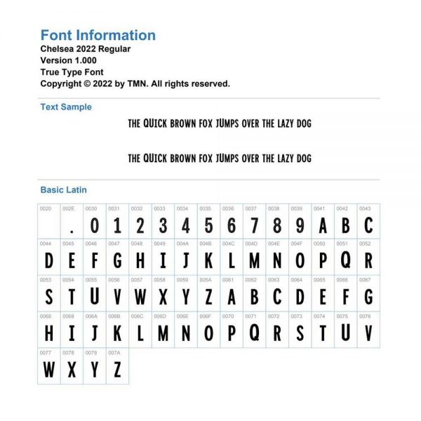 Chelsea 2022/2023 font