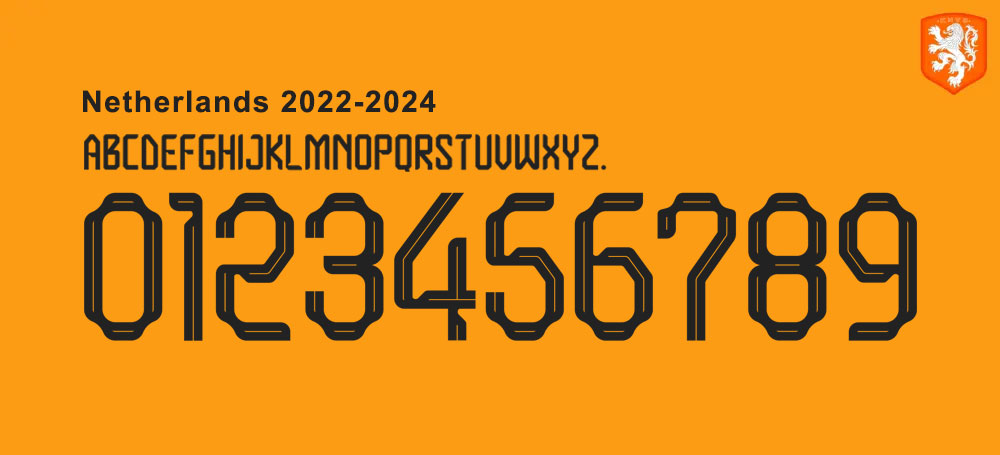 Netherlands 2022 World Cup Font Revealed - Iron-On Sticker