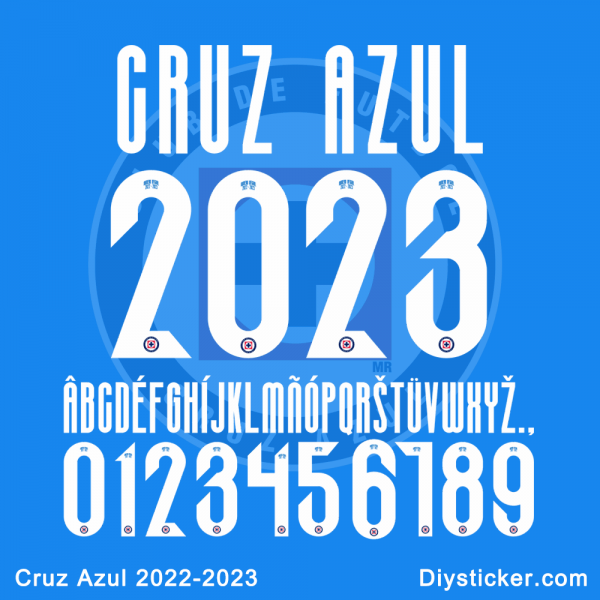 Cruz Azul 2022-2023 Font Vector
