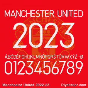 Manchester United 2022-2023 Font Vector