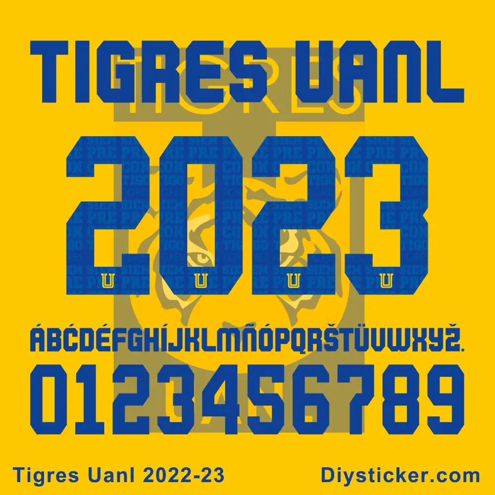 Tigres Uanl 2022-2023 Font