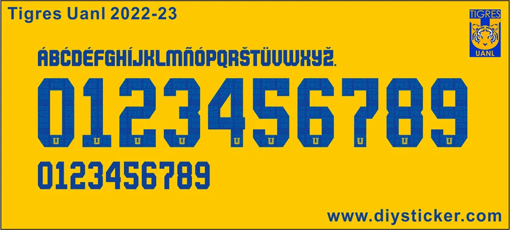 Tigres Uanl 2022-2023 Font