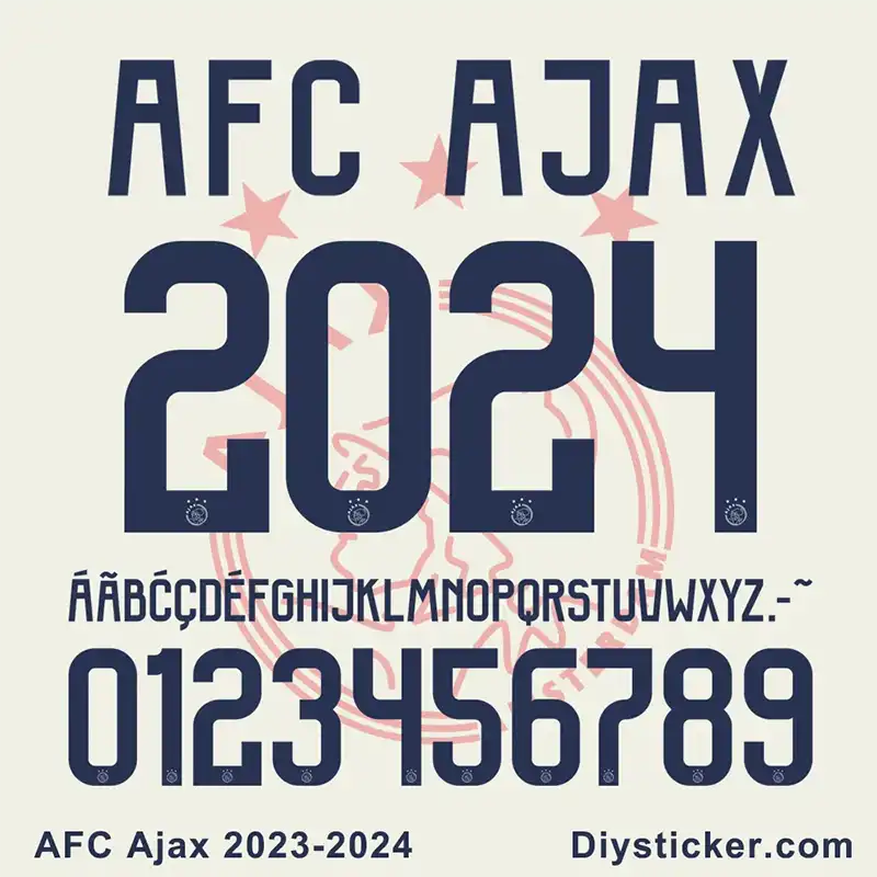 AFC Ajax 2023-2024 Font Vector Download