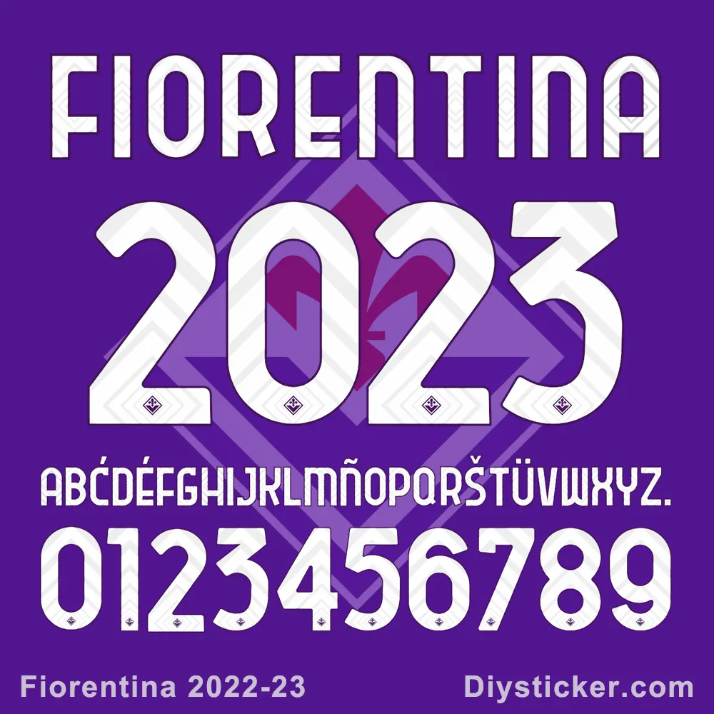 Fiorentina 2022-23 Font Vector Download.