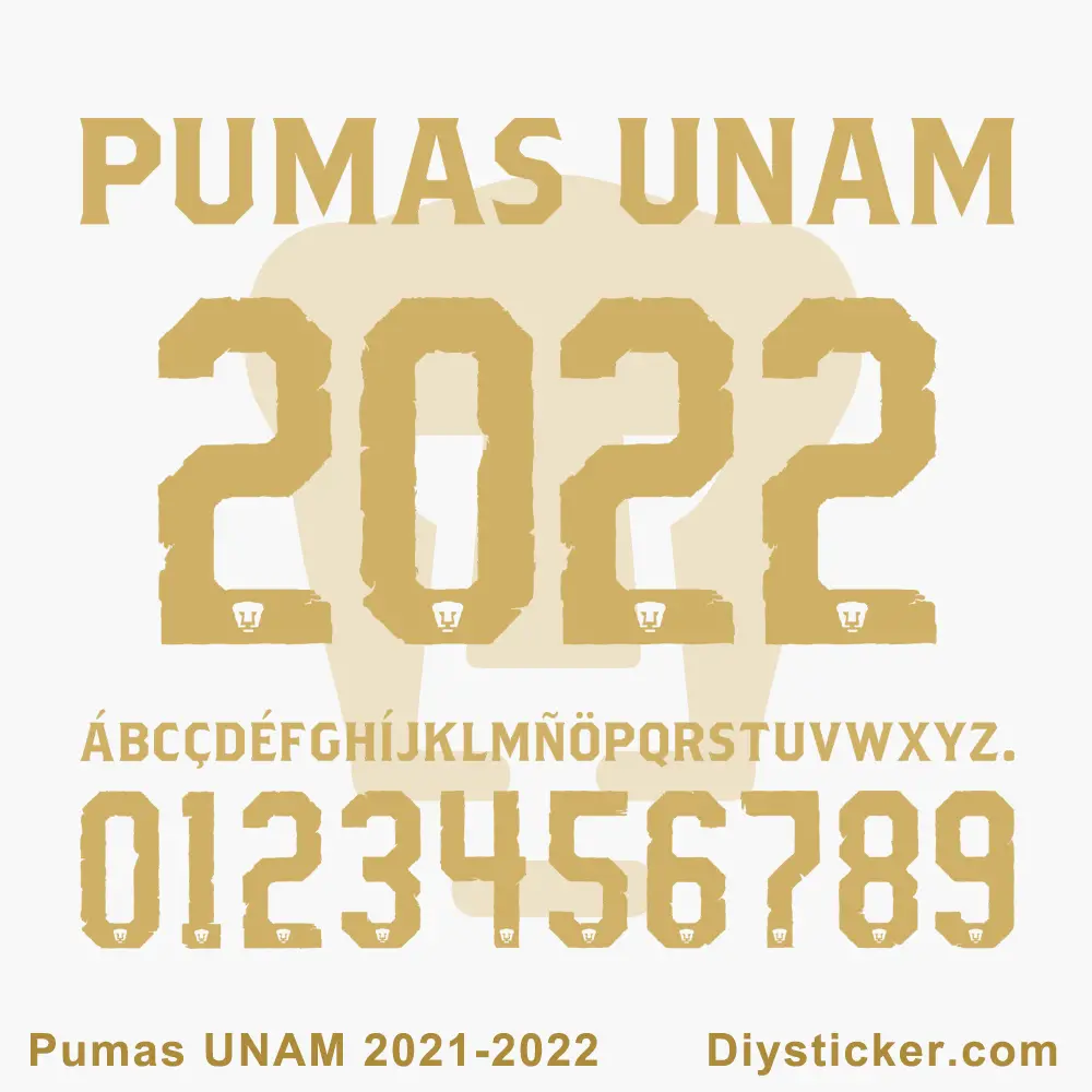 Pumas UNAM 2021-2022 Font Download