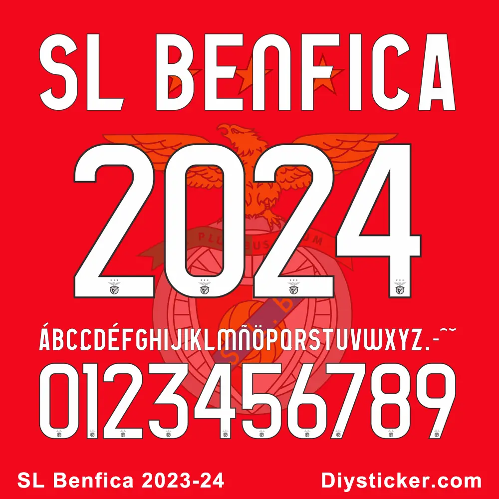 SL Benfica 2023-2024 Font Vector Download