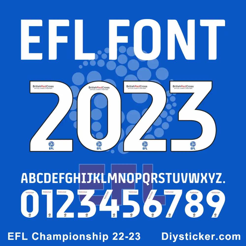EFL Championship EFL 2023 Font Vector Download.