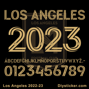 Los Angeles 2022-2023 Font & Vector Download.