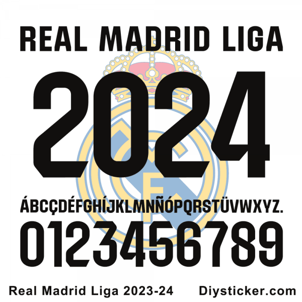 Real Madrid 2023-2024 Font Vector Download