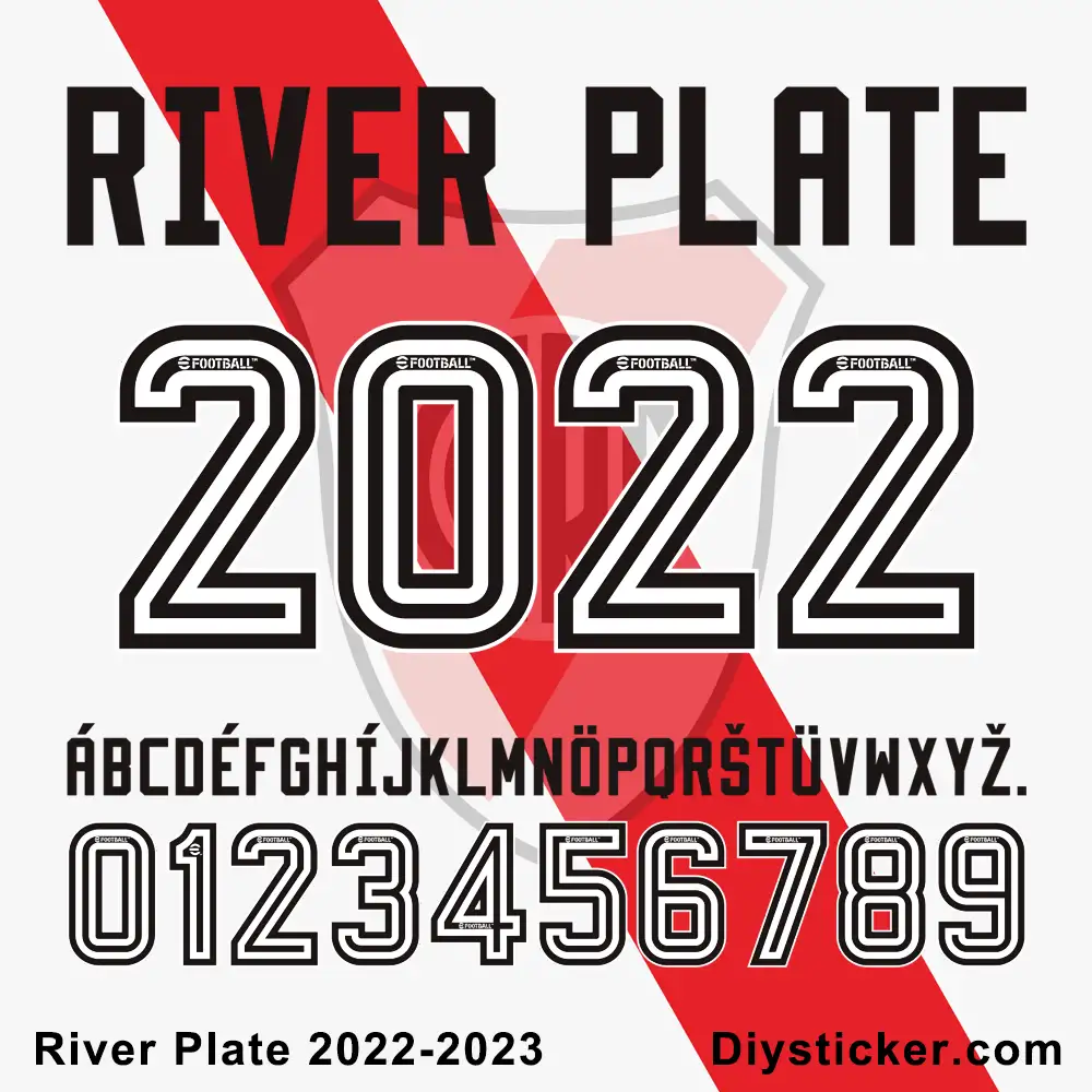 Club Atlético River Plate 2022-2023 Font Vector Download.