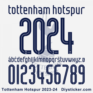 Tottenham Hotspur 2023-2024 Font Vector Download.