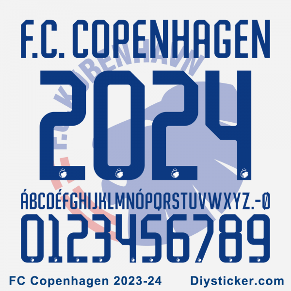 FC Copenhagen 2023-24 Font Vector Download