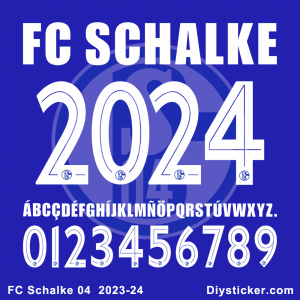 FC Schalke 2023-2024 Font Vector Download.