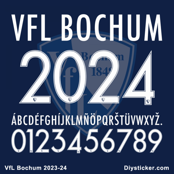 VfL Bochum 2023-2024 Font Vector Download.