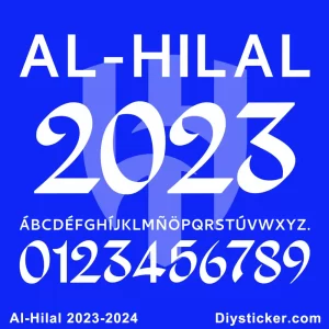 Al Hilal 2023-2024 Font Vector Download
