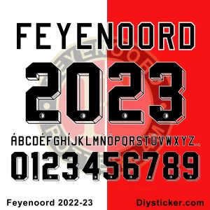 Feyenoord 2022-2023 Font Vector