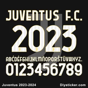 Juventus 2023-2024 Font Vector Download