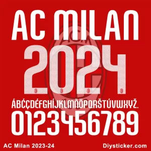 AC Milan 2023-2024 Font Vector Download