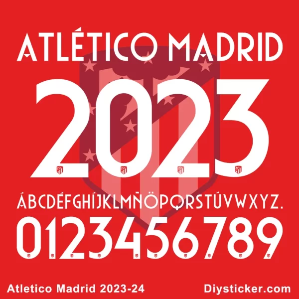 Atletico Madrid 2023-2024 Font Vector Download