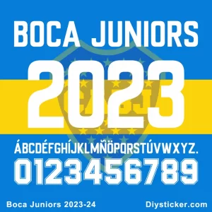 Boca Juniors 2023-2024 Font Vector Download