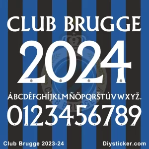 Club Brugge 2023-2024 Font Vector Download