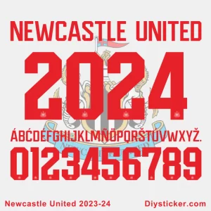 Newcastle United 2023-24 Font Vector Download