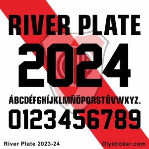 River Plate 2023-24 Font Vector Download