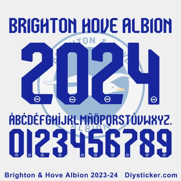 Brighton & Hove Albion 2023-2024 Font Vector Download