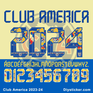 Club America Herencia Hispana 2023-24 Font Vector Download