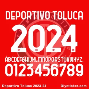 Deportivo Toluca 2023-2024 Font Vector Download