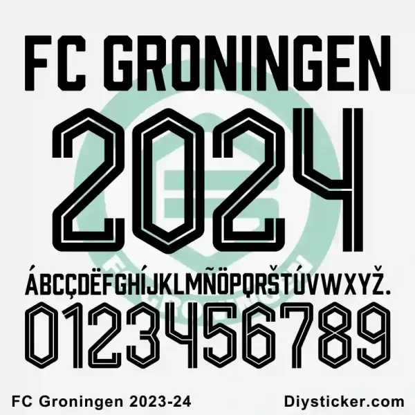 FC Groningen 2023-2024 Font Vector Download