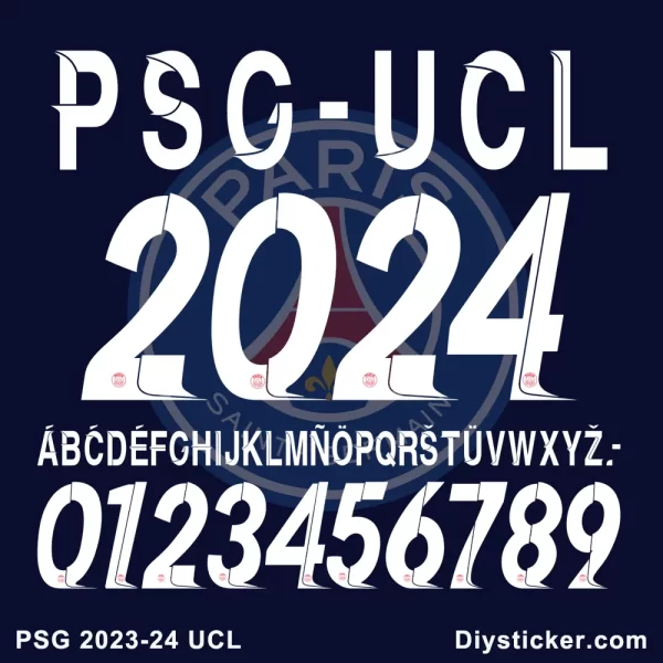 PSG 2023-2024 UCl Font