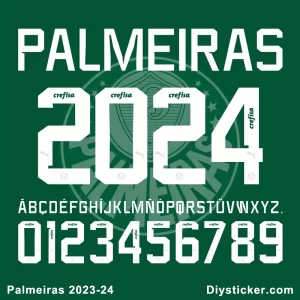 Puma Palmeiras 2023-24 Font Vector Download