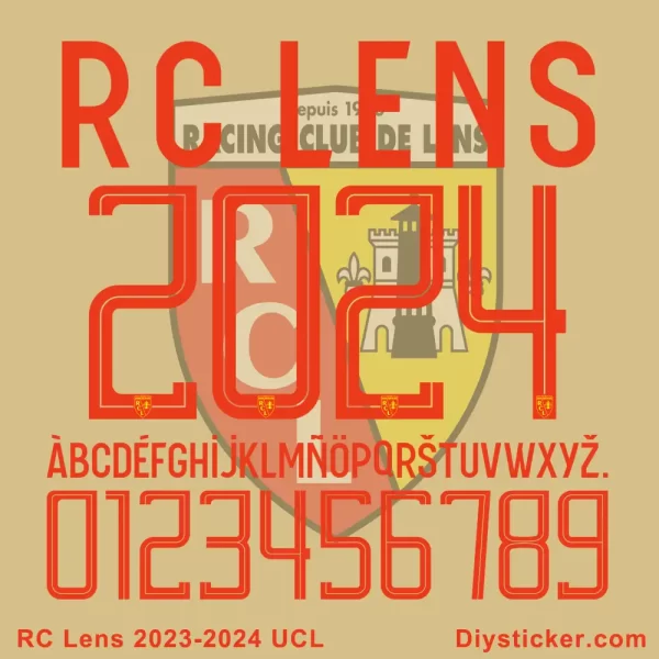 RC Lens 2023-2024 UCL Font Download