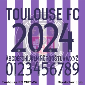 Toulouse FC 2023-24 Font Vector Download