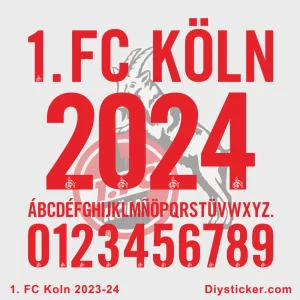 FC Koln 2023-2024 Font Vector Download