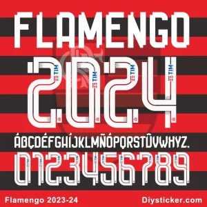 Flamengo 2023-2024 Font Vector Download