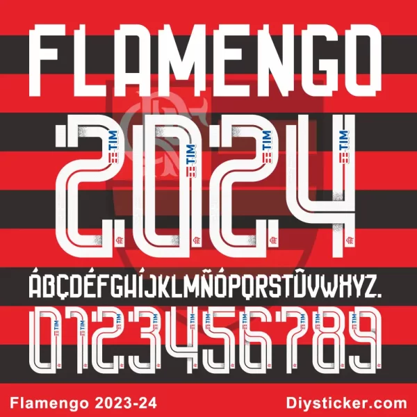 Flamengo 2023-2024 Font Vector Download