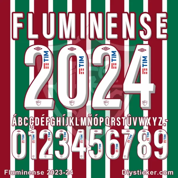 Fluminense 2023-2024 Font Vector Download