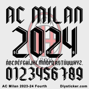 AC Milan 2023-2024 Fourth Font Download