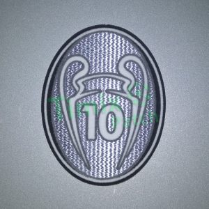 UEFA Champions League 10 Times Trophy (light grey) 2012-2013 Soccer Patch / Badge