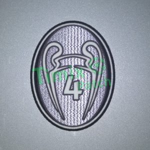 UEFA Champions League 4 Times Trophy (light grey) 2012-2013 Soccer Patch / Badge