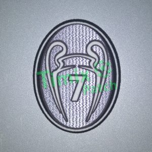 UEFA Champions League 7 Times Trophy (light grey) 2012-2013 Soccer Patch / Badge