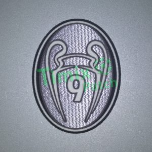 UEFA Champions League 9 Times Trophy (light grey) 2012-2013 Soccer Patch / Badge