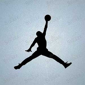 Jumpman iron-on patch with iconic Air Jordan logo for DIY clothing and logo repair