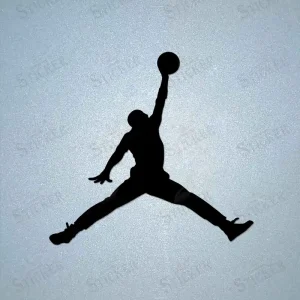 Jumpman iron-on patch with iconic Air Jordan logo for DIY clothing and logo repair