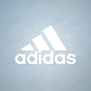 Adidas iron-on patch with iconic logo for DIY clothing and logo repair